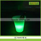 Hot selling waterproof cordless plastic bar,night club,hotel use LED light ice bucket