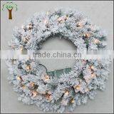 Artificial Flocking Christmas Wreath Snowing Christmas Wreath thumbnail-2