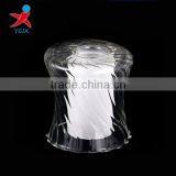 Hand Blown Clear Stripe Borosilicate Glass Lamp Shade thumbnail-1