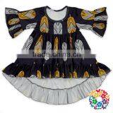 Custom Printed 0-6 Years Old Children T Shirts Wholesale Girls Boutique Half Sleeve Baby Girl Ruffle Shirts thumbnail-3