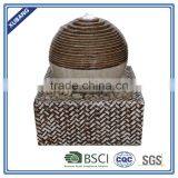 Sandstone Sphere Water Feature With LED Light Statue Garden Fountain thumbnail-1