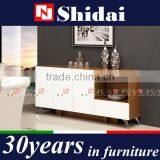 Modern Dining Room Buffet Walnut Veneer Frame White In Drawers Furniture H-815 thumbnail-1