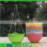 Home Garden Plastic Flower Pot Hanging Planter With Iron Chain thumbnail-1