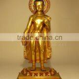 Religious Buddha Statue Type Fengshui Metal Brass Maitreya Buddha for Sale