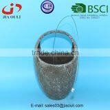 BSCI Audit Factory Handle Shape Ceramic Hanging Basket Planter, Plant Pot Stand With Hanger thumbnail-2