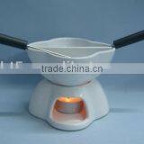 Ceramic Flower Shape Chocolate Dividing Fondue Set thumbnail-1