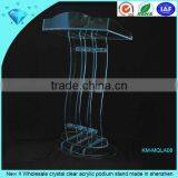 2015 Hot Sales Plexiglass Crystal Podium Clear Acrylic Wedding Led Podium thumbnail-4