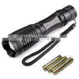 2016 High Quality Waterproof LED Torches Zoomable 3 Modes Tactical Flashlight 18650battery thumbnail-2