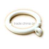 Plastic White Curtain Pole Rod Ring, ID34mm/OD46mm & ID26mm/OD33mm thumbnail-3