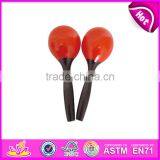 2017 Handmade Toy Percussion Instrument Wooden Baby Maracas for Sale W07I059 thumbnail-1
