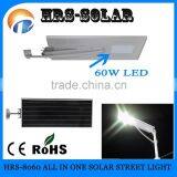All in One Automatic Sensor Solar Lights Led Street Light High Lumens 50W Solar Power Street Light With IP65 and CE & RoHS thumbnail-1