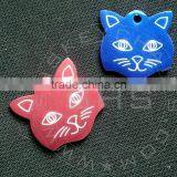 Anodized Aluminum Cat Head Tags for Cats thumbnail-1