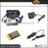 Wholesale High Quality XQ24 T6 LED 1800Lm Waterproof Rechargeable LED Headlamp With 18650 Battery ,charger thumbnail-5