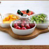 Bamboo Food Storage Tray With Metal Handle