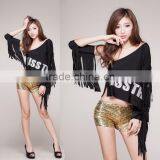 One Shoulder Sexy Ladies Dance Tops With Are Sleeve BB0046 thumbnail-2