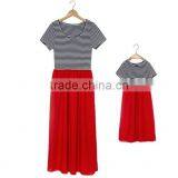 Mother and Daughter Skirt,modal Cotton,fashion Design,cross Stripe. thumbnail-3