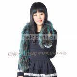CX-S-40B Colorful Genuine Mongolian Lamb Fur Scarf thumbnail-4