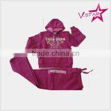 Made in China Lady's Tracksuit Customized Fleece Sets With Printed Pattern thumbnail-1