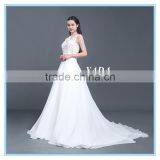 Holy Chiffon V Neck Hand Beaded Long Train A Line Bridal Wedding Dress For Wedding thumbnail-3