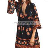 Zm50372b New Style Long Sleeve Women Dress Printed Lady Clothes thumbnail-4