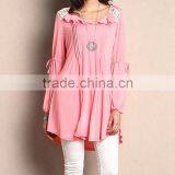 Hot Selling Women Tops With Pink Peasant Tunic Women Outwear Women Clothing GD90426-40 thumbnail-1