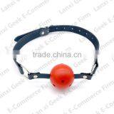 New Games Multicolor Bondage Fetish Leather Hollow Gagged Red Mouth Ball Gag SM Sex Toys GEEK TRADE Sex Toy Factory From China