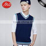 Custom Wholesale Mens Basic Design V-neck School Uniform Sweater Vest for Sale thumbnail-1