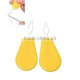 High Quality Yellow Teardrop Shaped Steel Bow Wire Home Uses Portable Needle Threader thumbnail-1