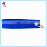 Felt Soft Touch Key Strap With Split Metal Key Ring, Metal Grommet thumbnail-2