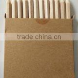 High Quality 12 Colors Colored Raw Wood Pencil With Box Package thumbnail-2