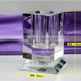 Promotional Logo Customized Personalized Office Crystal Glass Desktop Pen Holder thumbnail-4