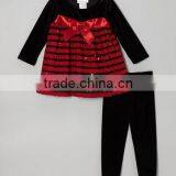 Newborn Chevron Ruffle Baby Boutique Wholesale Romper thumbnail-4