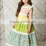 High Quality Summer Tutu Sweet Baby Applique Lace Ruffle Dress for Girls thumbnail-5