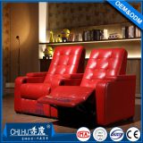 Red leather electric recliner home theater sofa,high quality private theater sofa