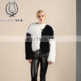 Morden Style Kntting Sheep Fur Jacket For Women New Brand Knitted Lamb Fur Coat Real Fur Overcoat With Lining