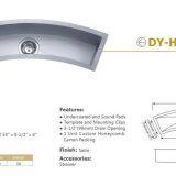 Trough Undermount Stainless Steel Curved Bowl Bar/Prep Sink thumbnail-2