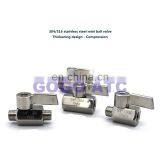 High Quality MINI Ball Valve Stainless Steel 304 1/8 1/4 3/8 1/2 Female Male Thread BSP for Water Oil Acid 2 Way Ball Valve thumbnail-4