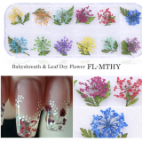 Dried Flower Acrylic Nails Mixed Dried Flowers 3d Nail Art thumbnail-1