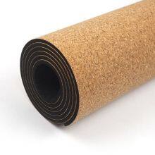 Rubber Cork Yoga Mat Eco Friendly Non Slip Natural Factory Price Custom OEM Logo Printing thumbnail-3