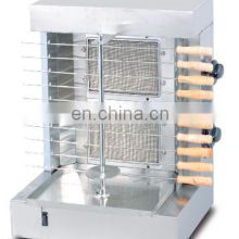Stainless Steel table top LPG Gas Shawarma Grill Machine with two Burners