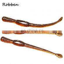 12pcs/lot 80mm 1.1g Simulation Fishing Earthworms Artificial Bait Worms Lifelike Brown Earthworm Fish Lure thumbnail-2