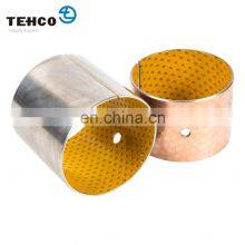 DX SF Oilless Sleeve Bush Boundary Lubricating Bushing Consist of Steel Backing and POM For Vehicle and Forming Machine Tools. thumbnail-1