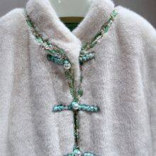 New Chinese Style Fur Coat Mink Vest Mid-length Top New Chinese Women Imitation Mink Fur Women Clothing thumbnail-3