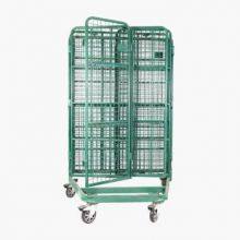 Powder Coated European Supermarket Steel Roll Container Roll Trolley for Warehouse thumbnail-4