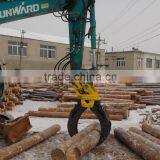 Rotating Rotary Wood Log Stone Grapple for Hyundai Doosan CAT Excavator thumbnail-1