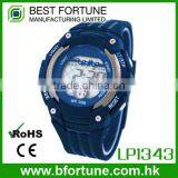LP1343_BL Rubber Strap Blue Color Chrono Alarm Date/Day Flashlight Tech Multifunction Analog Digital High Tech Watch thumbnail-1