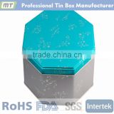 octagonal metal tin box for cookies package