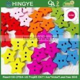 Sedex Audited Factory 2 Pillar Star Shape Natural Wooden 4 Holes Button