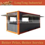Customized 20ft pop up flying door shipping container booth with pneumatic rod