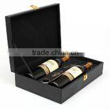 Top Grade New Design 2 Bottle Leather Red Wine Handle Case thumbnail-2